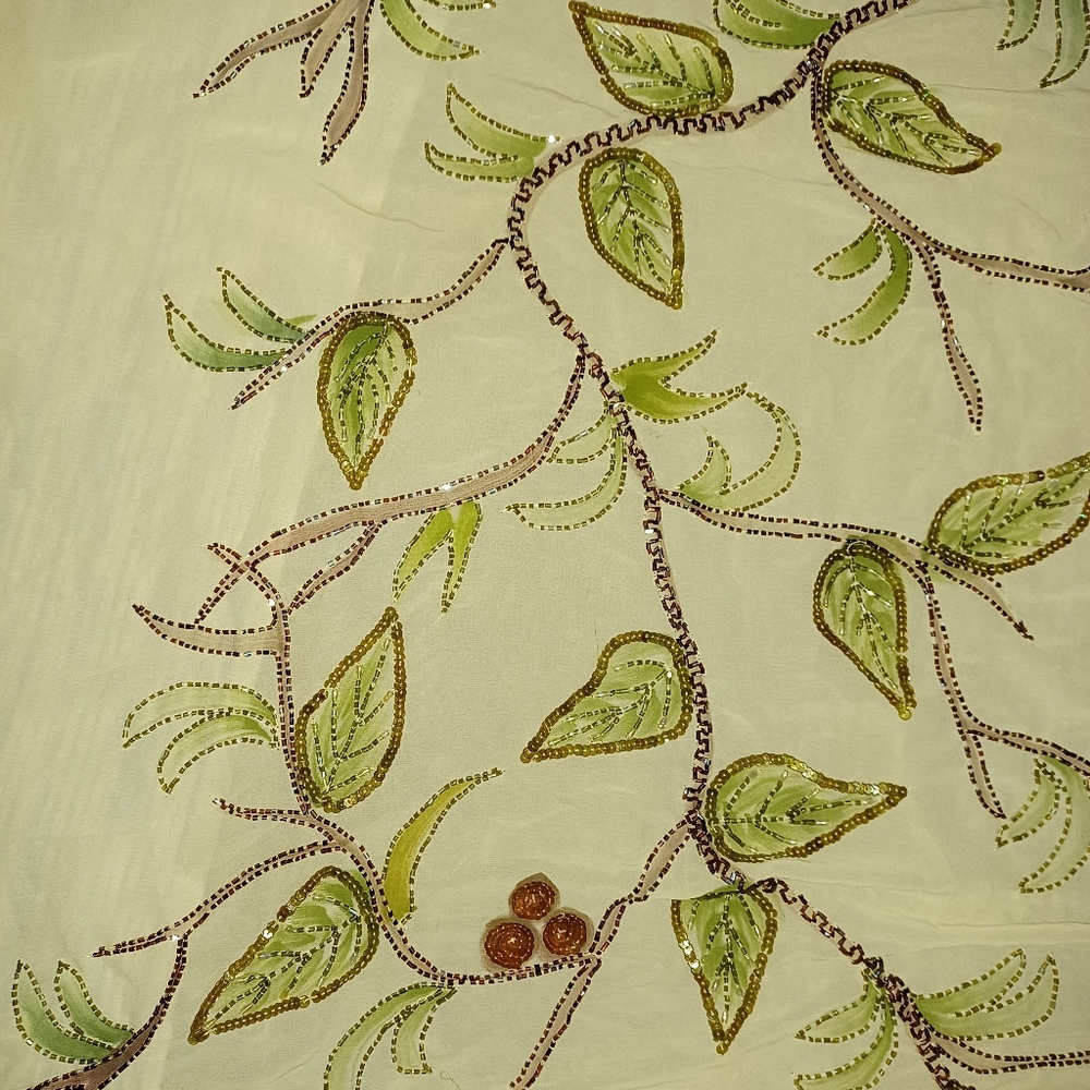 10 foot Dupatta scarf with sequins and beads